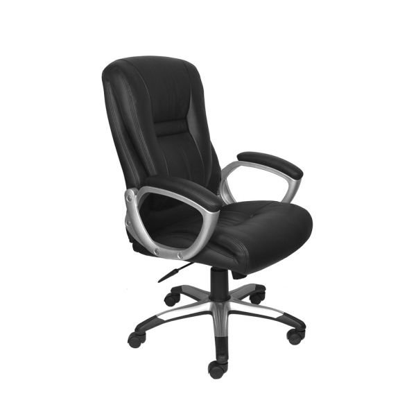 Кресло руководителя Бюрократ CH-875S/Black черный искусственная кожа (пластик серебро)
