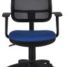 Офисное кресло Бюрократ CH-797AXSN/26-21 (Спинка черная сетка, сиденье синее 26-21, T-образные подлокотники)