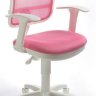 Кресло Бюрократ CH-W797/PK/TW-13A спинка сетка розовый TW-06A сиденье розовый TW-13A (пластик белый)