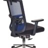 Кресло руководителя Бюрократ MC-612-H/BL/26-B01 синий BM-17 сиденье черный 26-В01 сетка/ткань крестовина хром