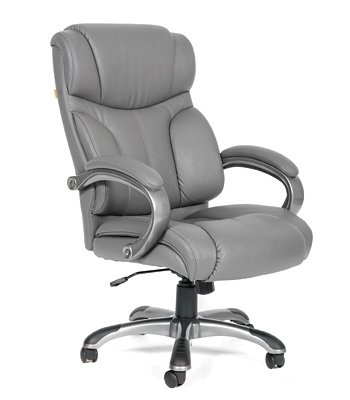 Кресло руководителя CHAIRMAN 435 (CH-435) кожа (цвет серый)