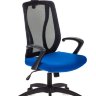 Кресло руководителя Бюрократ MC-411-H/B/26-21 черный TW-01 сиденье синий 26-21 сетка/ткань