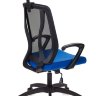 Кресло руководителя Бюрократ MC-411-H/B/26-21 черный TW-01 сиденье синий 26-21 сетка/ткань