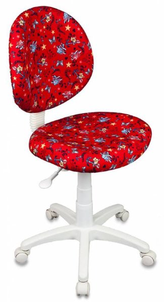 Кресло детское Бюрократ KD-W6/ANCHOR-RD красный сиденье красный якоря ANCHOR-RD (пластик белый)