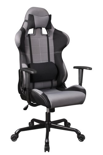 Кресло руководителя Бюрократ 771/Grey+bl серый ткань черный вставки (2 накладные подушки)