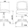 Кресло детское Бюрократ CH-W296NX/15-175 спинка сетка белый TW-15 сиденье бирюзовый 15-175