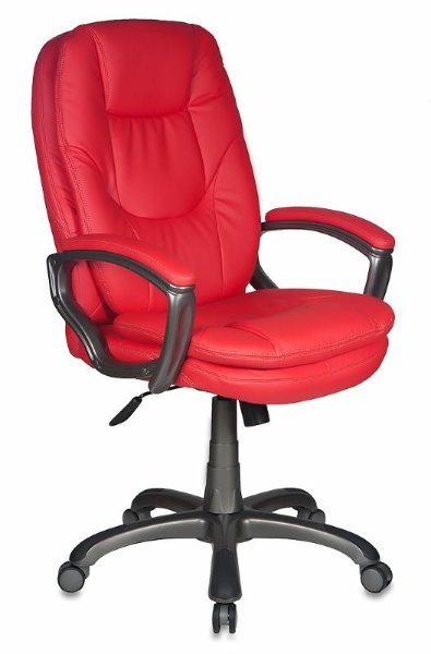 Кресло руководителя Бюрократ CH-868AXSN/Red красный иск.кожа (темно-серый пластик)