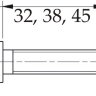 Комплект болтов под шестигранник для крепления подлокотников (дюймовая резьба) 4шт