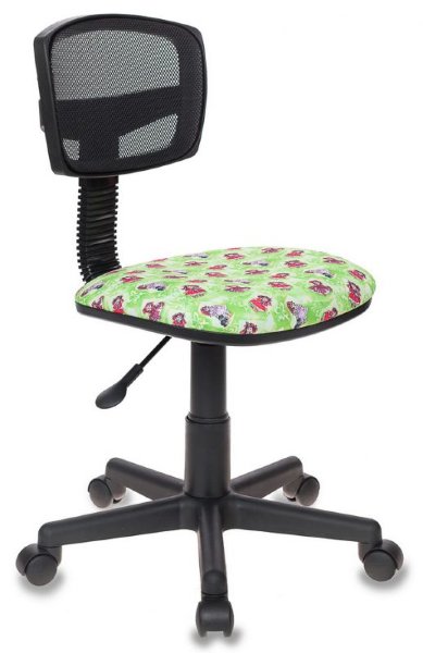 Кресло детское Бюрократ CH-299NX/DOLLS-GR спинка сетка черный TW-01 сиденье зеленый куколки