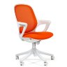 Кресло CHAIRMAN 820 white (CH-820 white) белый пластик, оранжевая ткань
