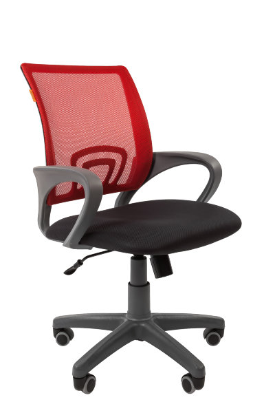 Офисное кресло CHAIRMAN 696 серый пластик TW-12/TW-69 красный