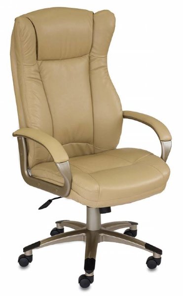 Кресло руководителя Бюрократ CH-879Y/Beige бежевый искусственная кожа (пластик золото)