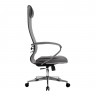 Кресло Metta Комплект 5 светло-серый, сетка/кожа New-Leather, крестовина хром Ch-2