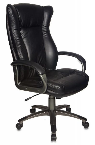 Кресло руководителя Бюрократ CH-879AXSN/Black пластик темно-серый, черная иск. кожа (CH-879DG/Black)