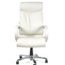 Кресло CHAIRMAN CH-420 (СН-420) Натуральная кожа цвет белый