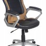 Кресло игровое Бюрократ CH-825S/Black+Bg черный бежевый вставка иск.кожа (пластик серебристый)