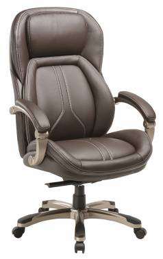 Кресло руководителя Бюрократ T-9919/BROWN коричневый кожа/кожзам, усиленное до 181 кг