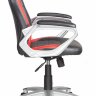 Кресло игровое Бюрократ CH-825S/Black+Rd черный красный вставка иск.кожа (пластик серебристый)