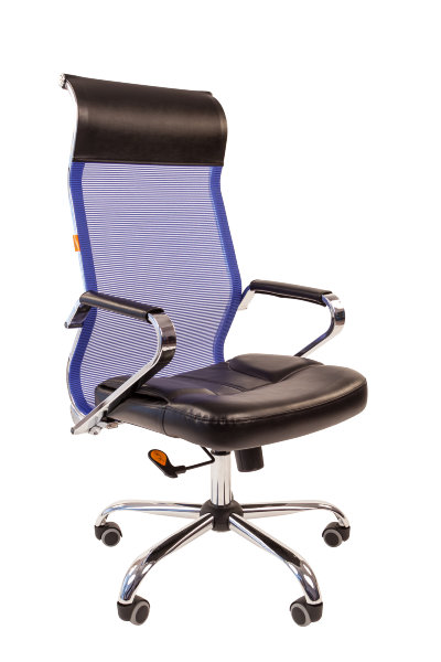 Офисное кресло Chairman 700 экопремиум черный/сетка синяя