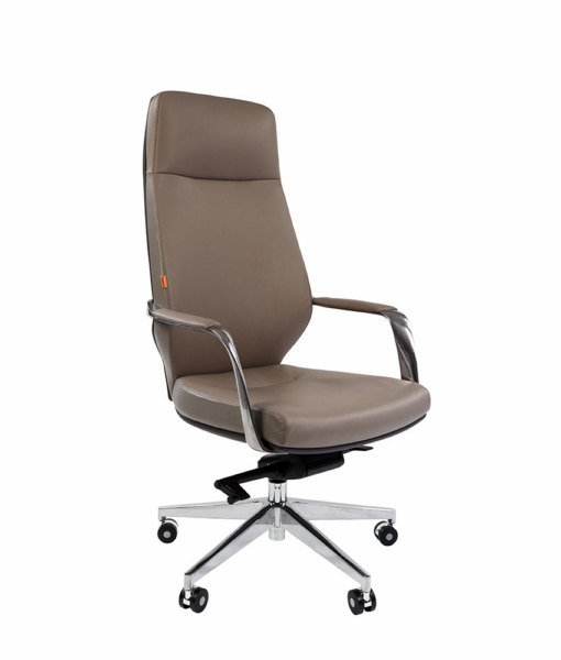Офисное кресло Chairman 920 кожа/кз, светло-серый/темно-серый