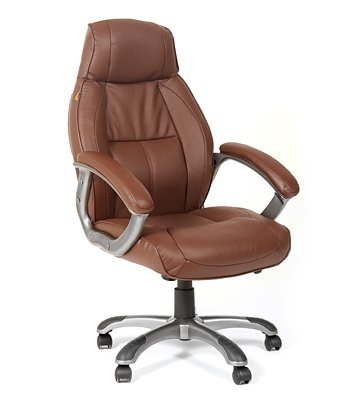Кресло CHAIRMAN 436 (CH-436) (кожа) (цвет коричневый, черный, серый)