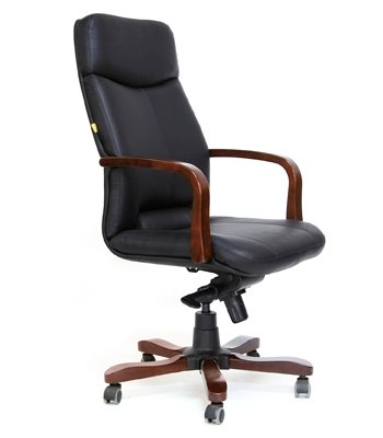 Кресло CHAIRMAN 460 (CH-460) кожа, цвет черный