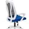 Кресло руководителя Бюрократ MC-W411-H/B/26-21 черный TW-01 сиденье синий 26-21 сетка/ткань (пластик белый)
