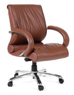 Кресло руководителя CHAIRMAN CH-444 (СН-444) цвет коричневый (кожа)