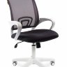 Офисное кресло Chairman 696  белый пластик, серая ткань TW-12/TW-04