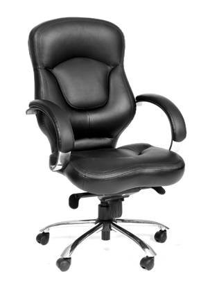 Кресло CHAIRMAN CH-430 (кожа) цвет черный