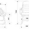 Кресло Бюрократ T-9950AV/Brown низкая спинка сиденье коричневый кожа/кожзам