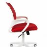 Офисное кресло Chairman 696 белый пластик, красная ткань TW-19/TW-69