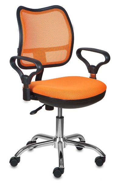 Офисное кресло Бюрократ CH-799SL/OR/TW-96-1 спинка сетка оранжевый сиденье оранжевый TW-96-1 крестовина хром