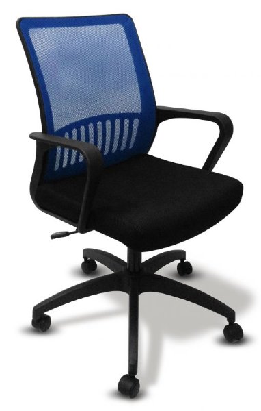 Кресло Бюрократ MC-201/BL/TW-11 спинка сетка синий TW-05 сиденье черный TW-11