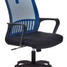 Кресло Бюрократ MC-201-H/BL/TW-11 спинка сетка синий TW-05 сиденье черный TW-11