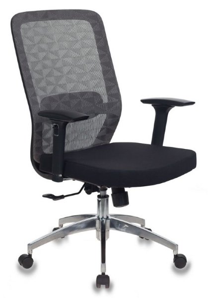 Кресло Бюрократ MC-715/KF-4/26-B01 серый KF-4 сиденье черный сетка/ткань крестовина алюминий