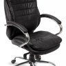 Кресло руководителя Бюрократ T-9950AXSN/Black сиденье черный кожа/кожзам крестовина хром, усиленное до 181 кг