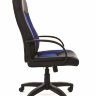 Кресло руководителя CHAIRMAN 429 (CH-429) черная эко кожа, ткань синяя