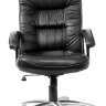 Кресло руководителя Бюрократ T-9908AXSN-AB черный, кожа, крестовина алюминий