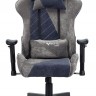 Кресло игровое Бюрократ VIKING X Fabric серый/темно-синий с подголов. крестовина пластик (VIKING X NAVY)