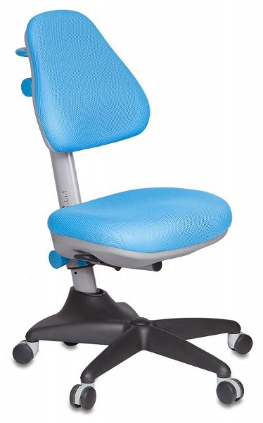 Кресло детское Бюрократ KD-2/BL/TW-55 светло-голубой (голубой пластик ручки)