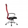 Кресло Metta BK 10 красный, сетка/ткань, крестовина хром Ch
