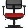 Офисное кресло Бюрократ CH-797AXSN/26-22 (Спинка черная сетка, сиденье красное 26-22, Т-образные подлокотники)