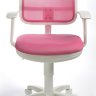 Кресло Бюрократ CH-W797/PK/TW-13A спинка сетка розовый TW-06A сиденье розовый TW-13A (пластик белый)