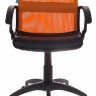 Кресло Бюрократ CH-590/OR/BLACK спинка сетка оранжевый сиденье черный искусственная кожа