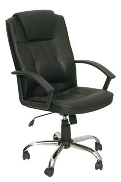 Кресло руководителя Бюрократ T-800AXSN черный (кожа)
