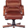 Кресло руководителя Бюрократ T-9927WALNUT-LOW светло-коричневый Leather Eichel кожа низк.спин. крестовина металл/дерево (T-9927WALNUT-LOW/CH)