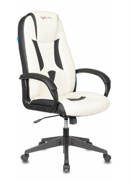 Кресло игровое Бюрократ VIKING-8N/WH-BLACK белый/черный искусственная кожа