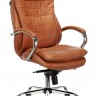 Кресло руководителя Бюрократ T-9950 рыжий Leather Ontano кожа крестовина металл хром (T-9950/ONTANO)