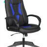 Кресло игровое Бюрократ VIKING-8N/BL-BLUE черный/синий искусственная кожа